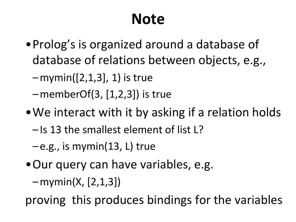 Rule-based Programming, Logic Programming and Prolog - ppt download